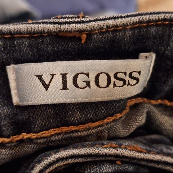 Vigoss Women 24 Medium Wash "Marley Short" Cotton Stretch Denim Shorts - Picture 4 of 6